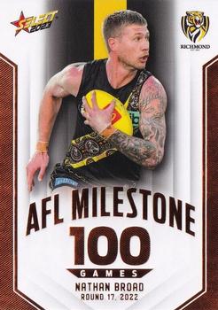2023 Select AFL Footy Stars - AFL Milestones Games #MG67 Nathan Broad Front